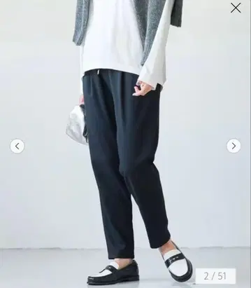 그린 라벨 릴랙싱 올마이 울 안감 기모 테이퍼드 팬츠