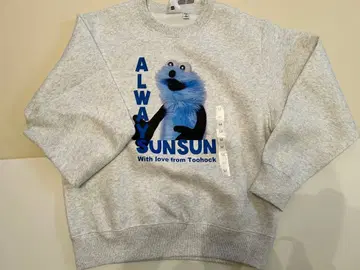 [미사용 새상품 택 포함] 퍼펫 스 그레이 맨투맨 M