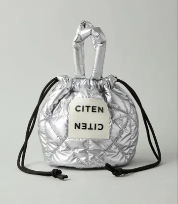 CITEN 시텐 패디드 버킷 백 실버
