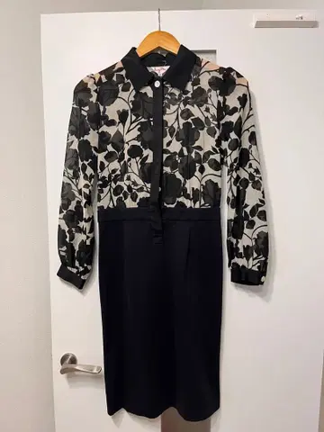 kayMe 꽃무늬 긴팔 무릎 기장 원피스 사이즈 9