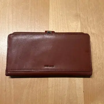Genuine Leather 브라운 장지갑