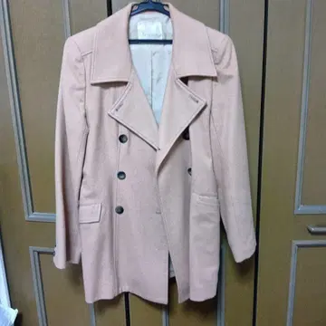 Inversion 핑크 더블 브레스트 피 코트