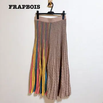 새상품급 플라보아 시엘 니트 스커트 플리츠 디자인 사이즈 1