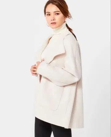 ESTNATION 더블 페이스 노카라 코트