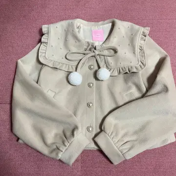 Honey Cinnamon 허니시나몬 새상품 펄 장식 세일러 카라 코트