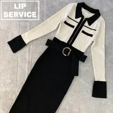 립 서비스 LIP SERVICE 프론트 지퍼 원피스 [ M ]