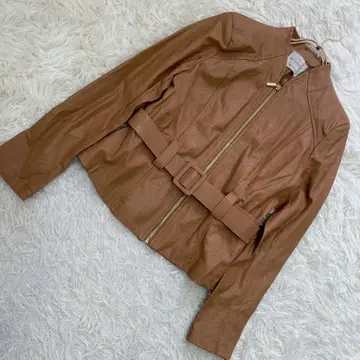 RINASCIMENTO 가죽 자켓 카멜 S 벨트 포함 멋스러운