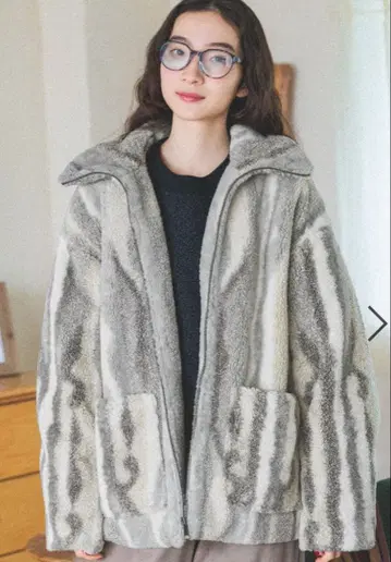 믹스 보아 ZIP 자켓 L 사이즈