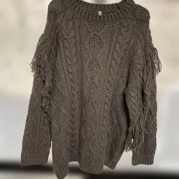 ungrid 백 레이스업 케이블 니트 프리