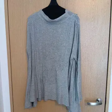 자우 A라인 변형 그레이 긴팔 상의