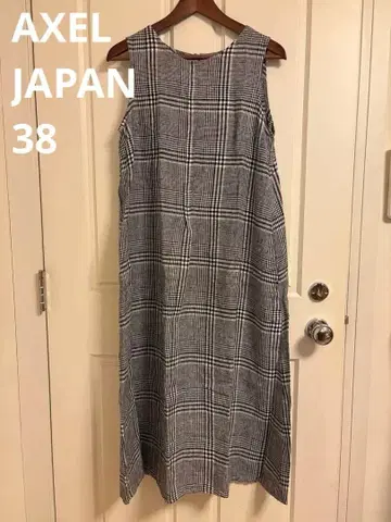 AXEL JAPAN 엑셀 재팬 린넨 원피스 38 체크 무늬