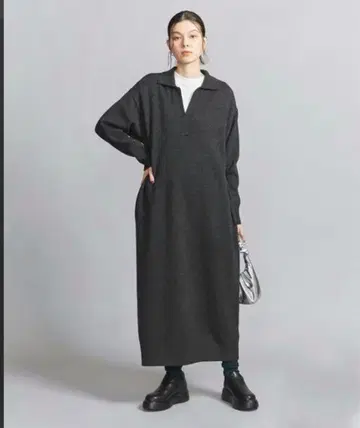 [ 완판템 ] 울 스키퍼 넥 니트 원피스