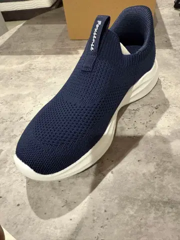 네이비 슬립온 통굽 스니커즈