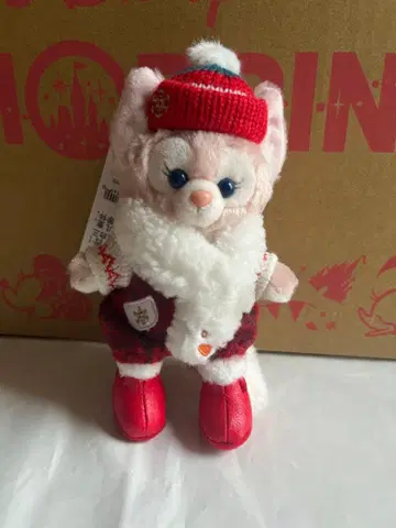 상하이 디즈니 리나벨 봉제 인형 키체인 크리스마스 2023