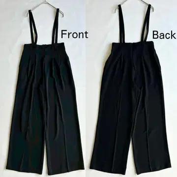 ESICA 살로펫 블랙 프리 사이즈 하이웨스트 와이드 팬츠