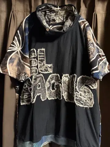 ELRODEOD 로우케츠 염색 무늬 티셔츠