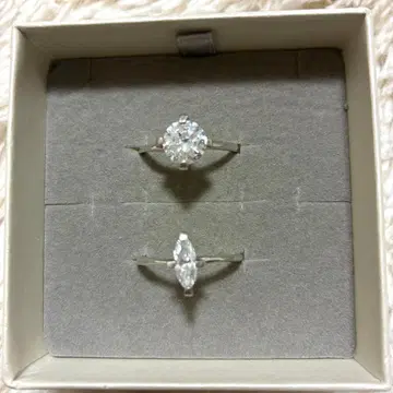 e.m.풍 이중 반지 실버 각인 없음 17호