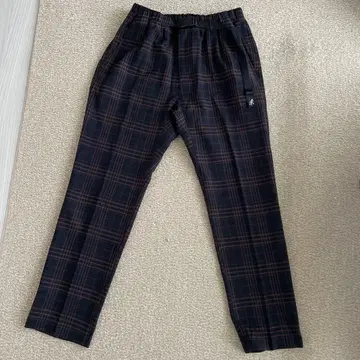 그라미치 체크 무늬 슬랙스 (조정 가능 벨트 포함) M size