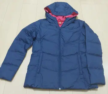 CONVERSE 네이비/핑크 후드 부착 다운 자켓 M 사이즈