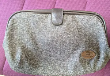 Christian Thomas 브라운 가죽 클러치백