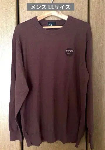 PING 핑 골프웨어 스웨터 LL 브라운 니트 남성용