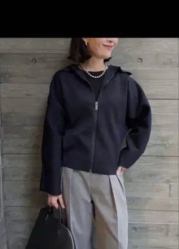 YONFA 컬러 집업 가디건 네이비