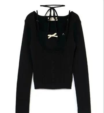 andmary Sharon ribbon tops black