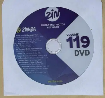 ZUMBA 최신 버전 ZIN119 DVD