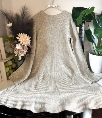 IENA A라인 니트 실크 혼방 원피스