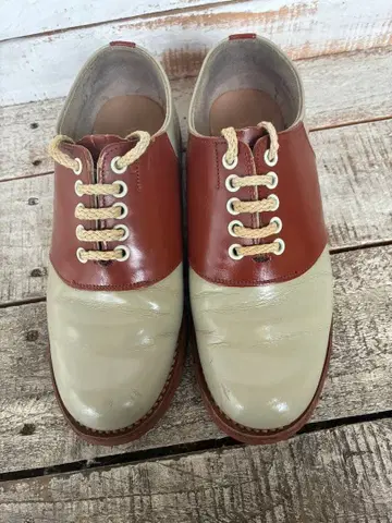 REGAL 레이스업 로퍼 베이지/브라운 사들 슈즈