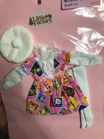 리카짱 캐슬 레트로 크리스마스 드레스 세트 핑크