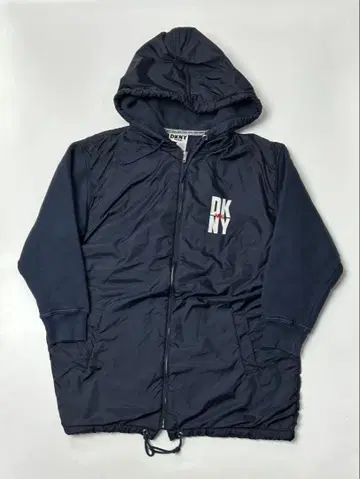 DKNY JEANS 후드 부착 네이비 후드티 나일론 맨투맨 S