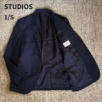 STUDIOUS 일본제 테일러드 자켓 고급 소재 본절 네이비 S