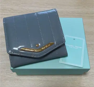사만다 타바사 퀼팅 에나멜 박스 미니 지갑