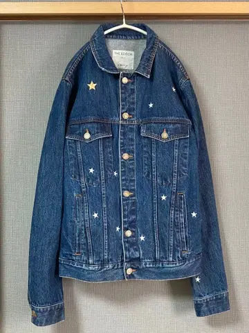 이탈리아제 THE EDITOR 스타 자수 데님 자켓