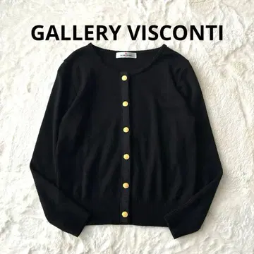 갤러리 비스콘티 일본제 골드 버튼 니트 가디건 크루넥
