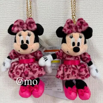 봉제 인형 참 미니 레오파드 무늬 레오파드 미니 핑크 2개 세트