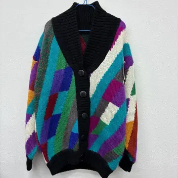 멀티 컬러 니트 가디건 Free 6