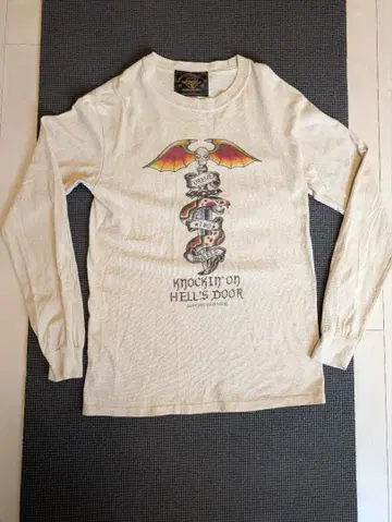 [ 공식 ] SKULL FLIGHT 롱 슬리브 T셔츠 베이지 S