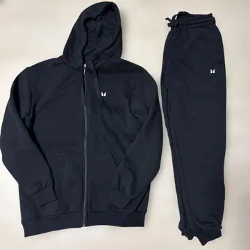 마이 프로틴 블랙 후드 부착 맨투맨 세트