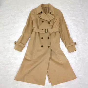 [ 새상품급 ] 아나이 더블 롱 코트 벨트 카멜 베이지 계열
