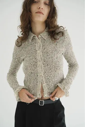 CLANE MIX MESH GATHER SHIRT