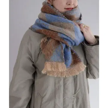 [ ear PAPILLONNER ] 복슬복슬 아가일 스톨 ( BR )