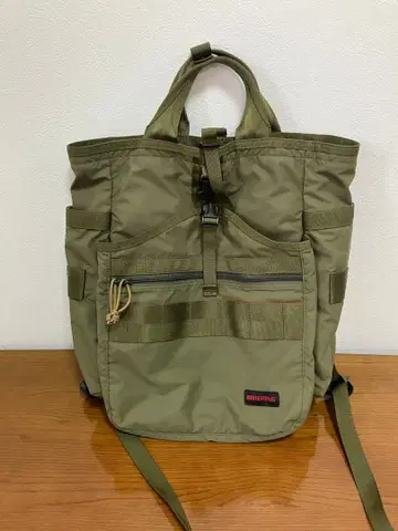 BRIEFING 토트형 백팩 올리브