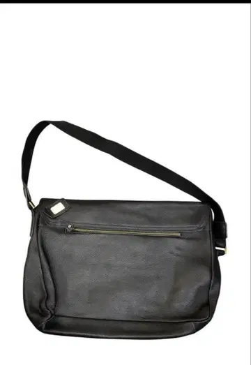 천연 가죽 숄더백 블랙 남성용 출퇴근 통학 대용량