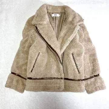 새상품급 아줄바이마우지 보아 자켓 블루종 벨트 집업 M