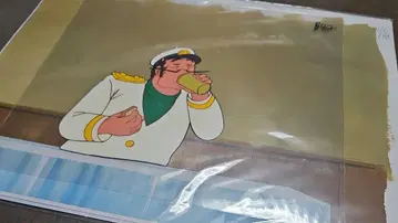 미래소년 코난 손그림 애니메이션 셀화 동영상 선장