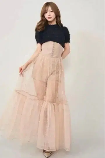 Darich 코르셋 스팽글 샤샤 스커트