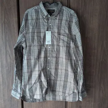 BEAMS PLUS 체크 무늬 코튼 셔츠 L 사이즈