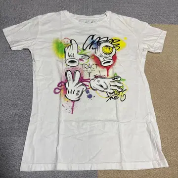 TRACT 그래픽 프린트 T셔츠 화이트